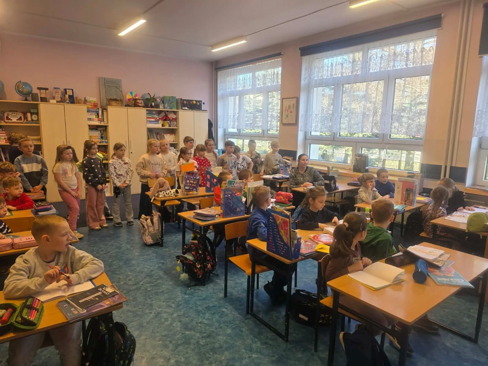 Dzisiaj naszą szkołę odwiedziły dzieci z Przedszkola Miejskiego nr 2  w Iławie